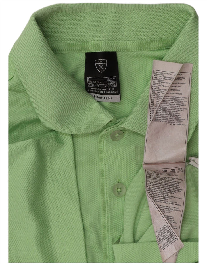 Nike Polo para hombre UK 42/44 Grande Verde Poliéster