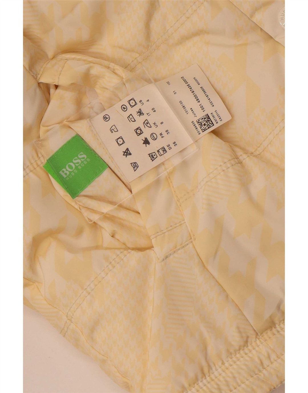 Hugo Boss Chaqueta acolchada reversible para mujer UK 8 Small Beige Poliéster