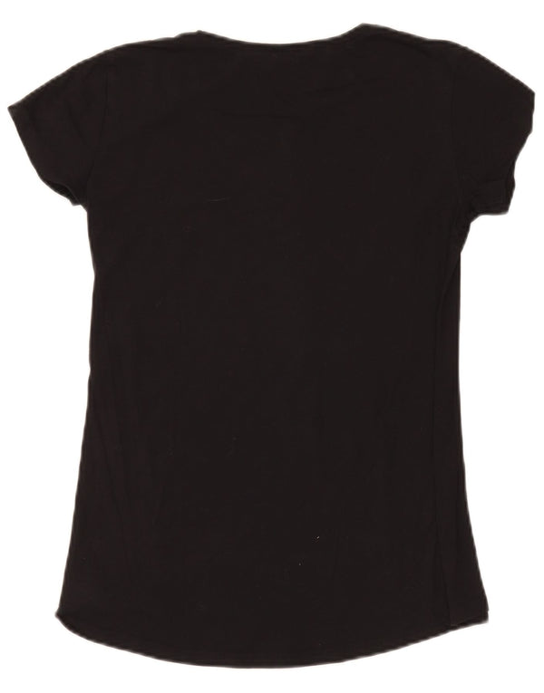 Benetton Camiseta Estampada para Mujer UK 40 Small Black