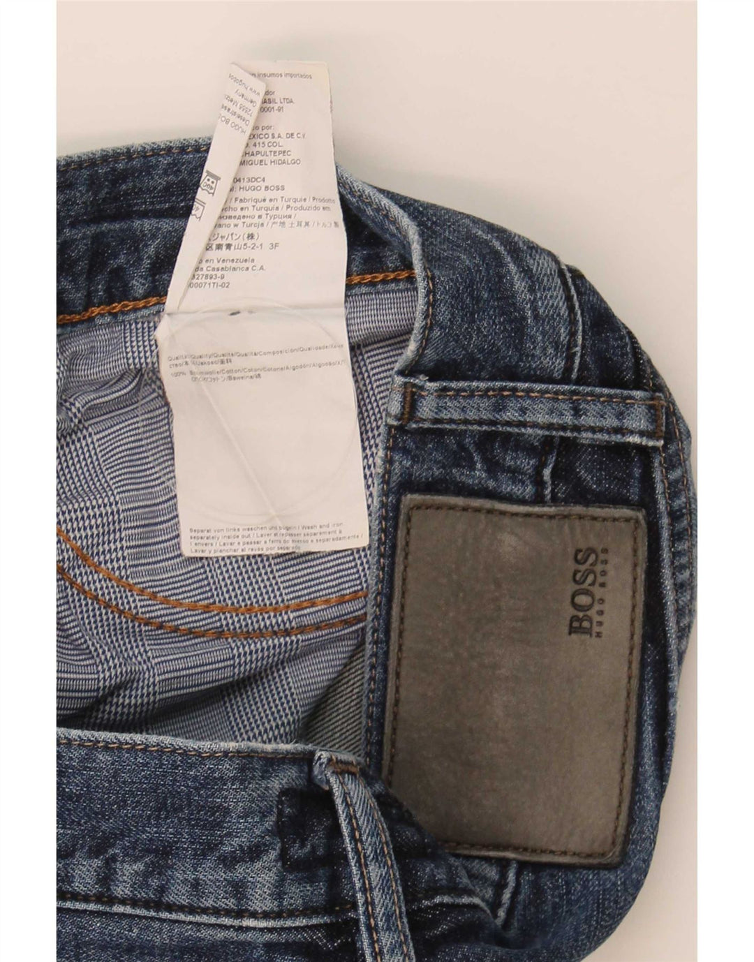 Vaqueros Hugo Boss Hombre Rectos W32 L34 Algodón Azul