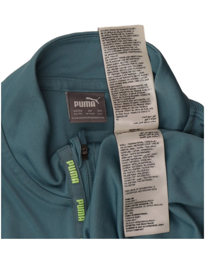 Puma Chándal con cremallera y cuello para niño 13-14 años Azul Poliéster