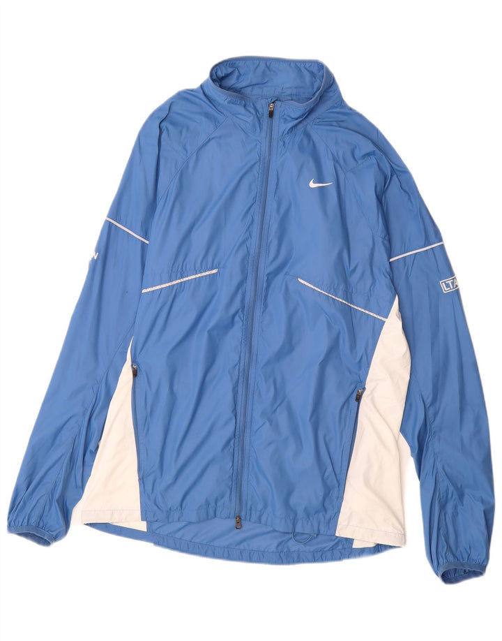 Chaqueta impermeable Nike para hombre ES 38 Azul medio Nylon con bloques de color