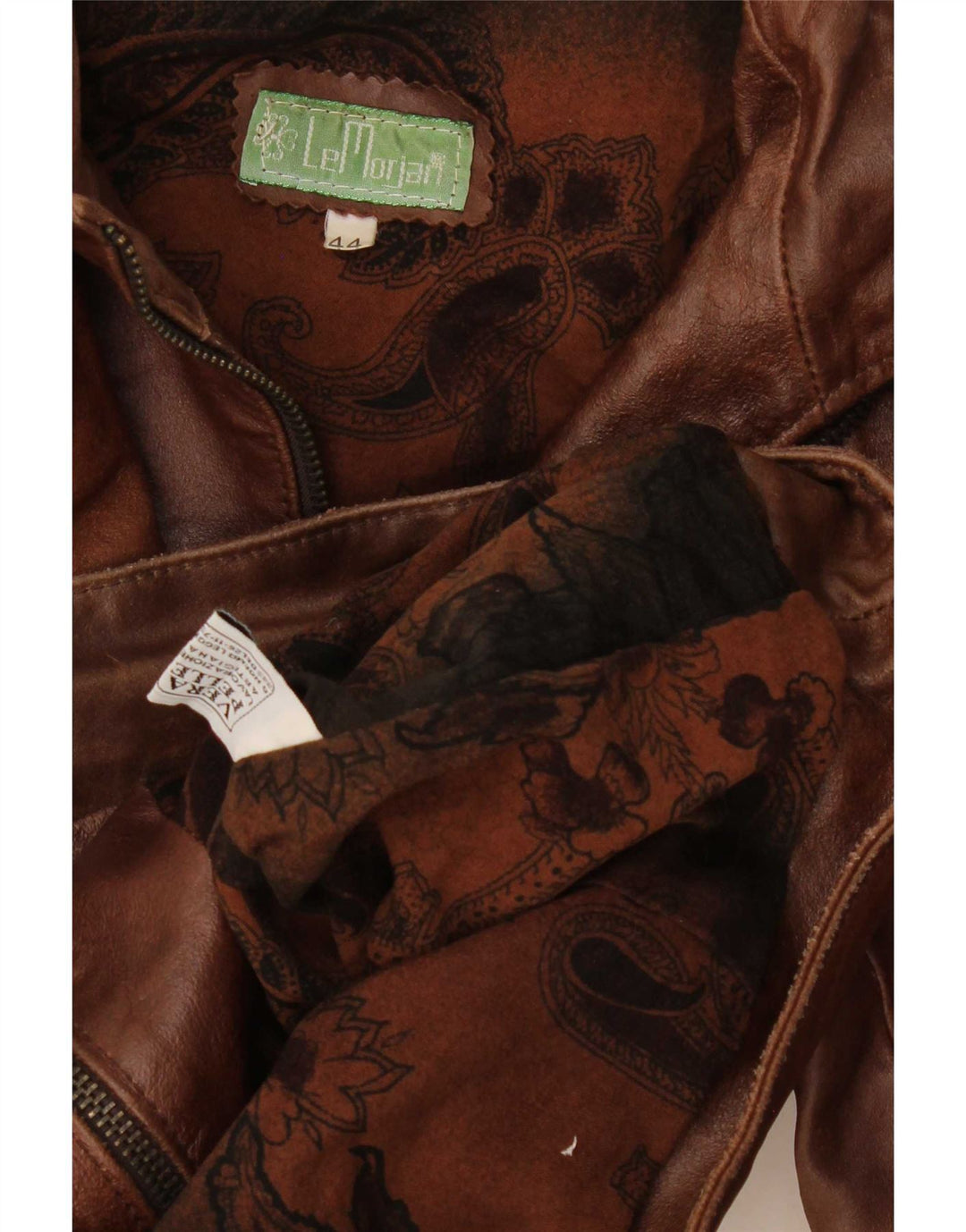 Vintage mujer cuero Racer chaqueta IT 44 marrón medio