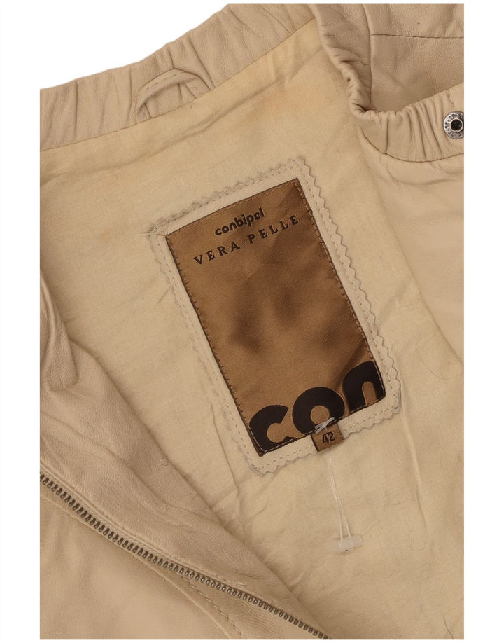 CONBIPEL Chaqueta de cuero para mujer IT 42 Cuero beige medio