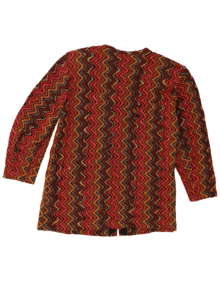 Vintage mujer 5 botones Blazer chaqueta Reino Unido 16 grande rojo rayas