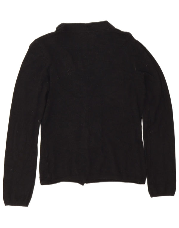 Zara Mujer Crop Cardigan Suéter UK 12 Medium Negro