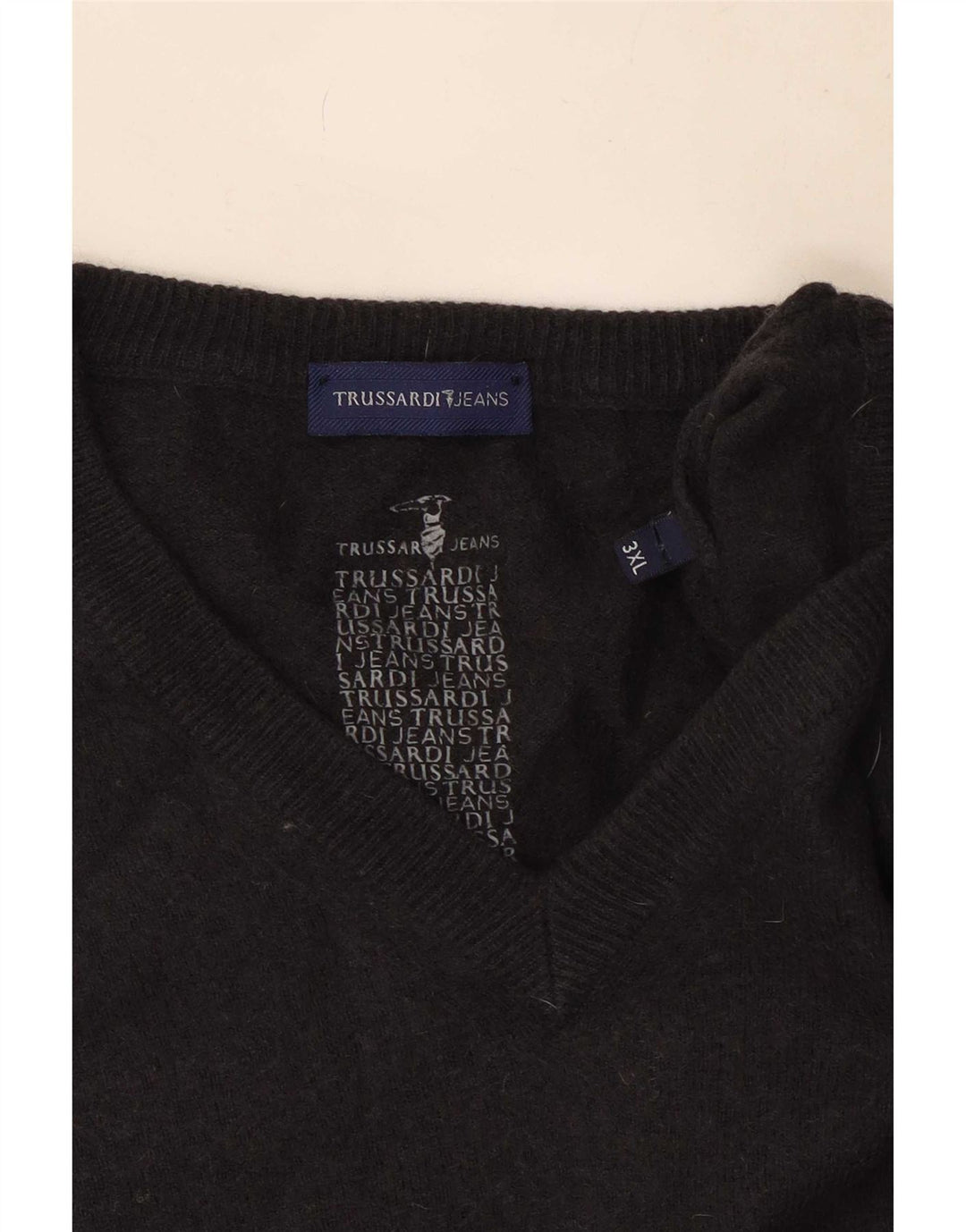 Trussardi Jeans Jersey con Cuello en V para Hombre 3XL Gris