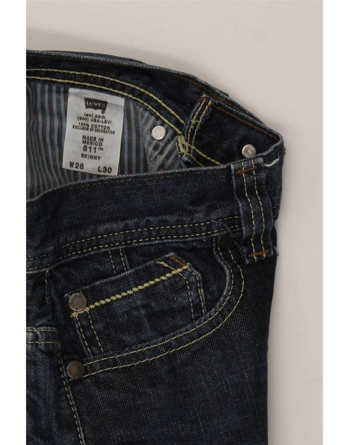 LEVI'S Womens 511 Skinny Jeans W28 L30 Blue Cotton Vintage Levi's and Second-Hand Levi's from Messina Hembry 