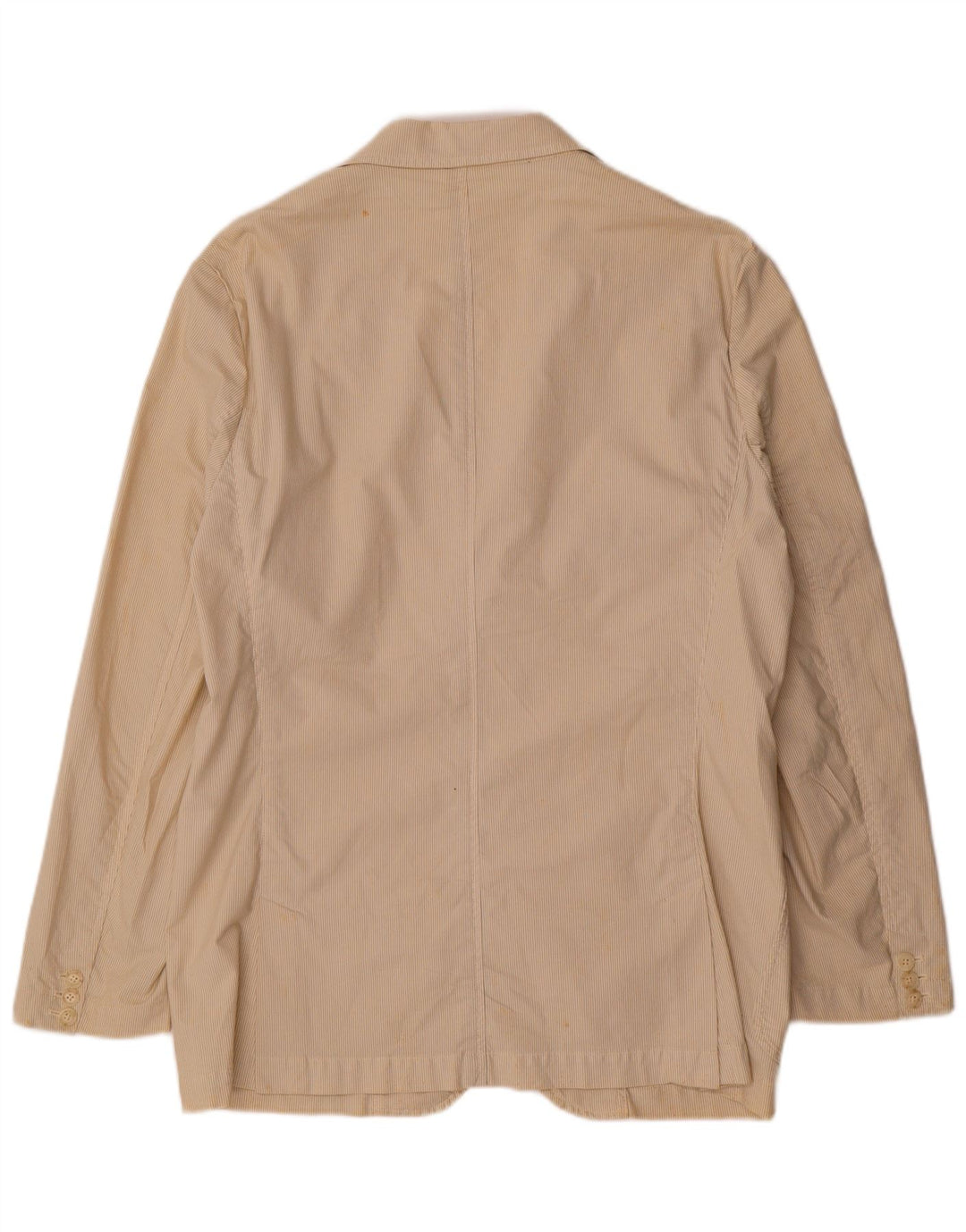 Trussardi Jeans Chaqueta tipo blazer de 2 botones para hombre UK 38 Medium Beige Pinstripe