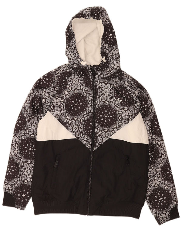 Adidas - Sudadera con capucha y cremallera para mujer, talla 40, talla grande, color negro y poliéster de cachemira