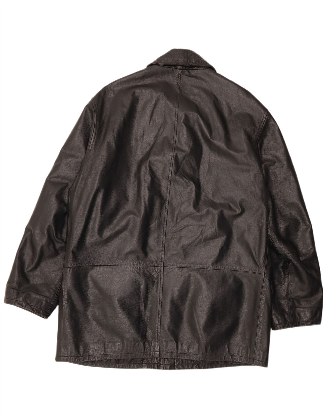 VINTAGE Chaqueta de cuero para hombre IT 50 Cuero negro grande