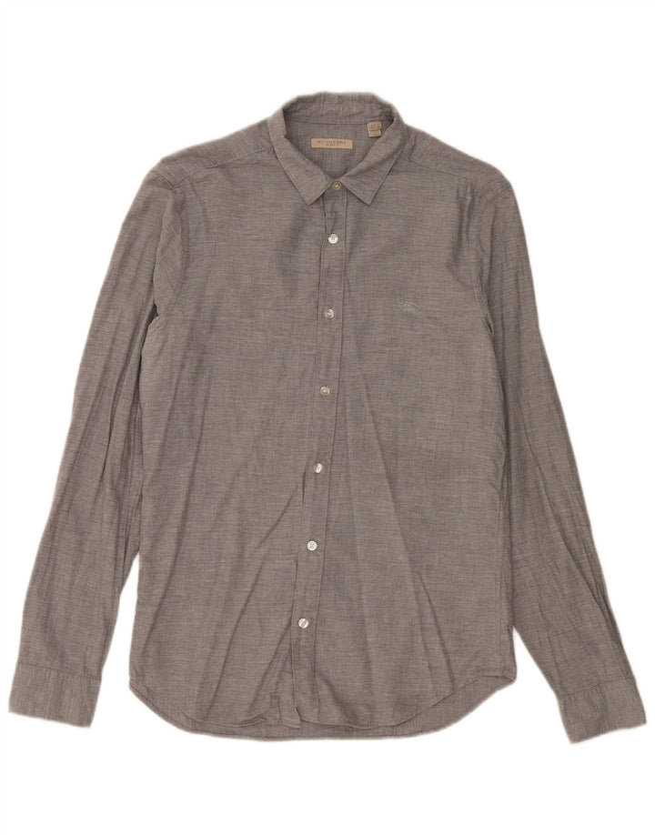 BURBERRY Camisa BRIT para hombre Algodón gris medio