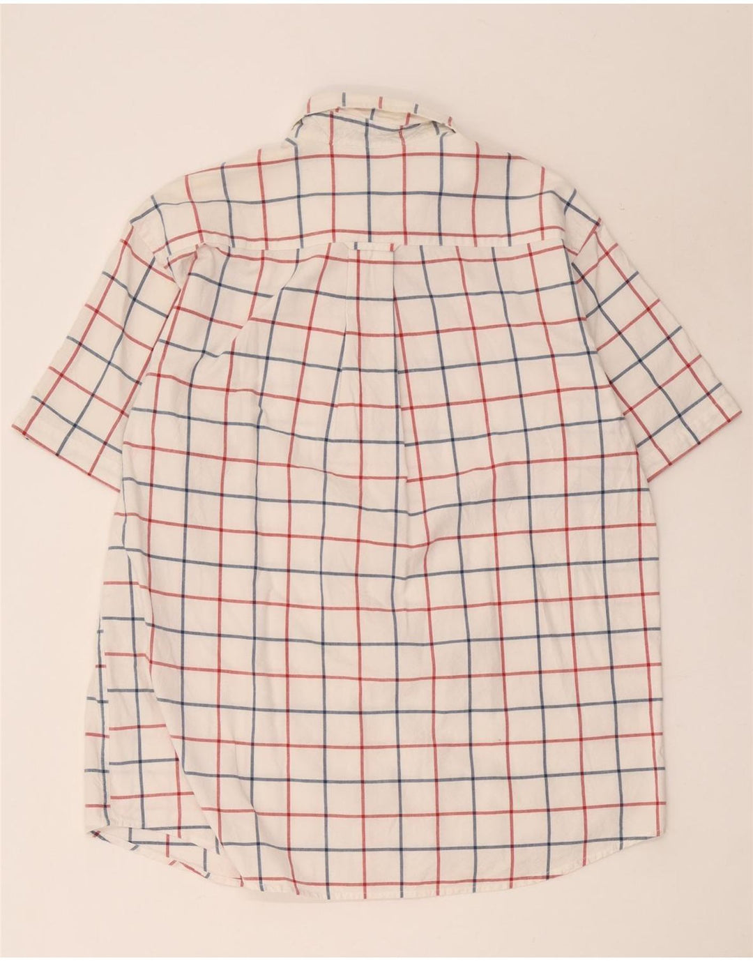 Orvis Camisa De Manga Corta Para Hombre Algodón A Cuadros Blanco Grande