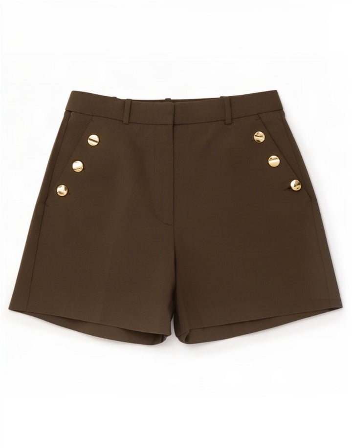 Zara Mujer Pantalones Cortos Chinos Mediano W28 Marrón