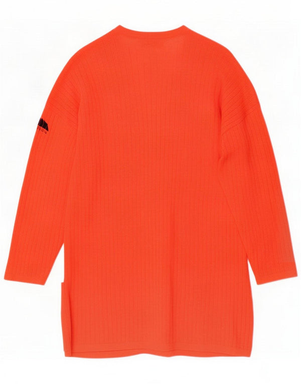 Poi By Krizia Suéter tipo cárdigan largo para mujer UK 44 Grande Naranja