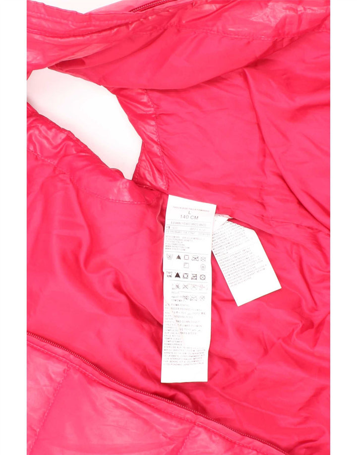 Benetton Chaleco Acolchado Para Niña 8-9 Años Grande Rosa Poliéster