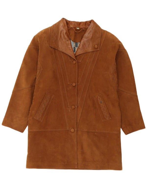 HEITORN Abrigo de ante para mujer EU 46 XL Cuero marrón