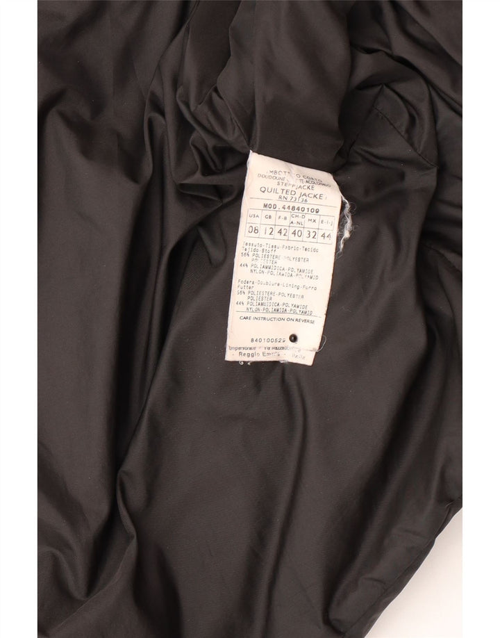 Max & Co. Chaqueta acolchada de manga corta para mujer UK 40 Mediana Poliéster negro