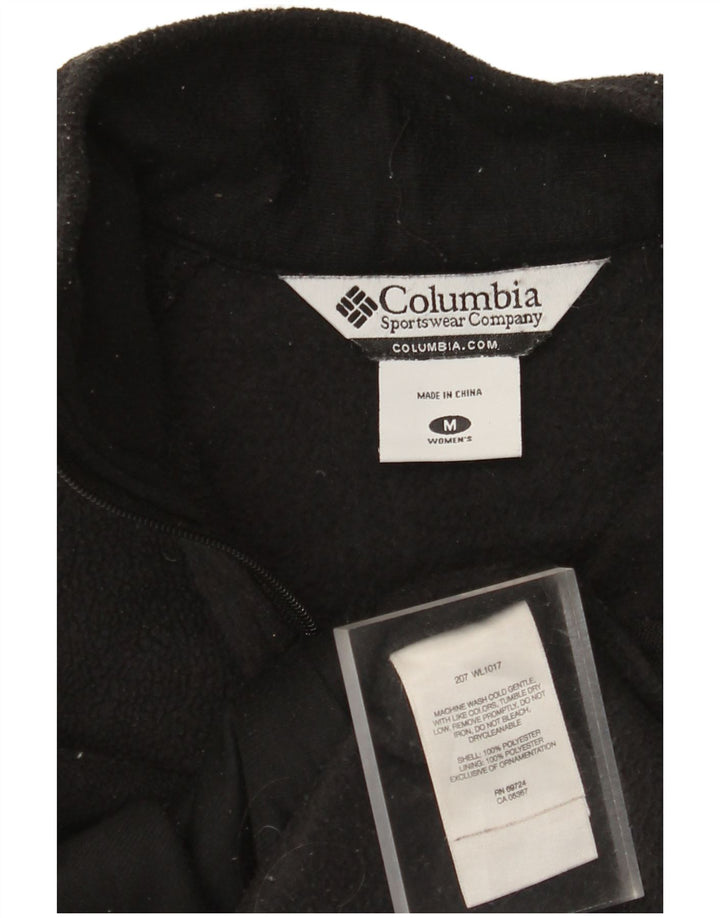 COLUMBIA Chaleco polar para mujer UK 44 Mediano Negro Poliéster