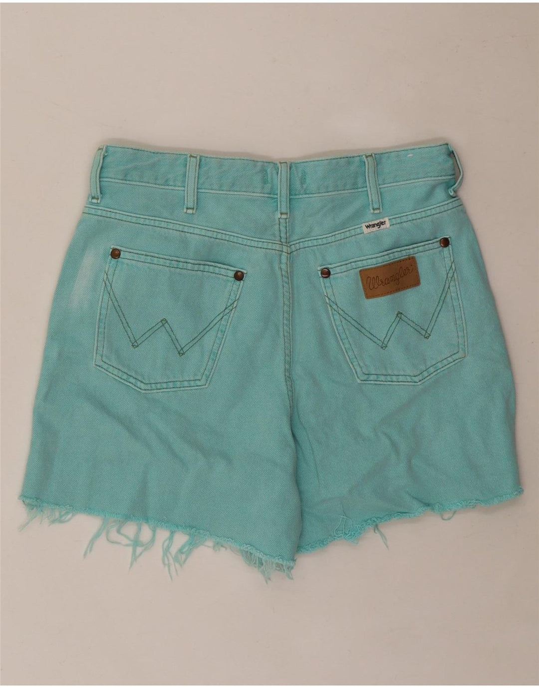 WRANGLER Pantalones cortos vaqueros para mujer W28 Algodón turquesa medio