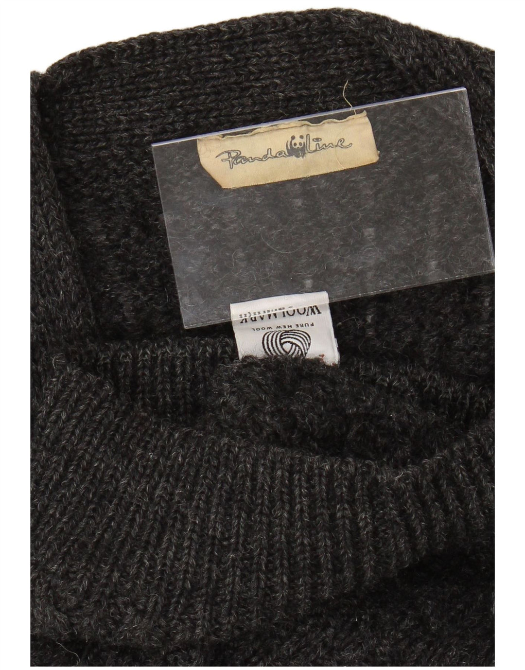 VINTAGE Hombres Cardigan Suéter Medio Gris Nueva Lana