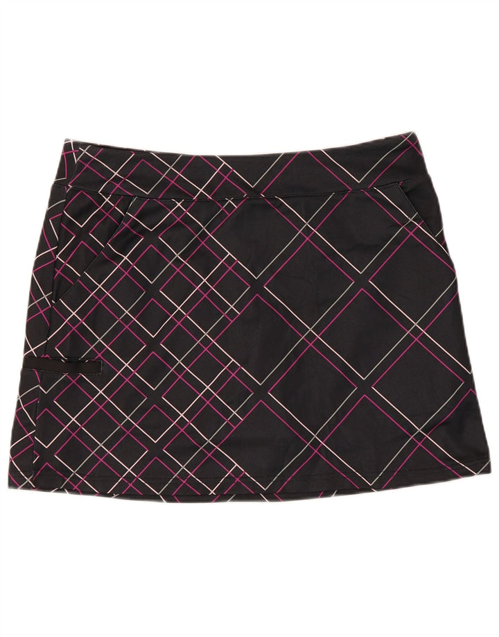Adidas Mujer Climacool Skort UK 14 Mediano Negro Cuadros Poliéster