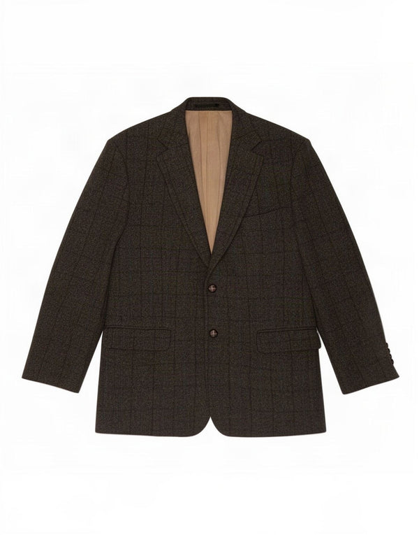 Marks & Spencer Chaqueta tipo blazer Harris Tweed para hombre UK 42 Large Khaki Check