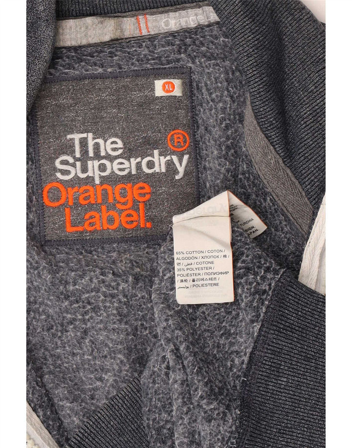 Superdry Hombre Chándal Top Chaqueta XL Azul Marino Algodón