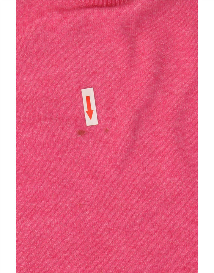 Marks & Spencer Jersey extragrande con cuello vuelto para mujer, talla 40, talla grande, color rosa