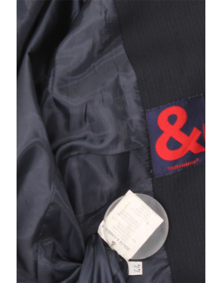Dolce & Gabbana Chaqueta Blazer De 3 Botones Para Mujer IT 44 Azul Marino Medio