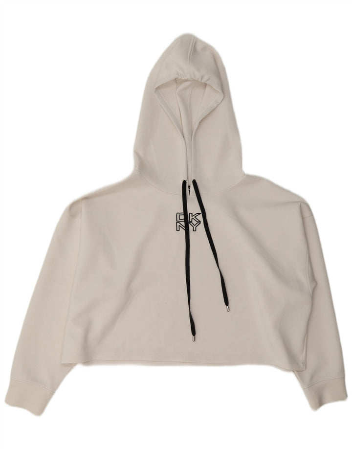 Dkny - Jersey con capucha para mujer, talla grande, poliéster, color blanco