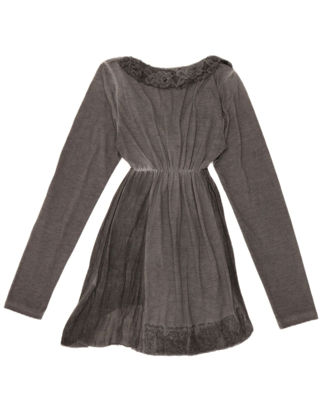 Rifle Túnica de manga larga para mujer UK 8 Small Gris Poliéster