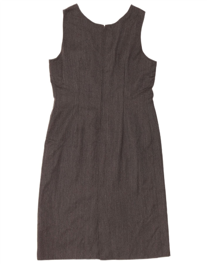 Vintage mujer sin mangas vestido de vaina Reino Unido 12 gris medio