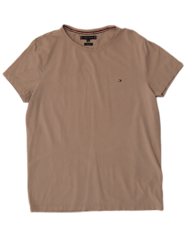 Tommy Hilfiger Camiseta Extra Slim para Hombre Top XL Gris Algodón
