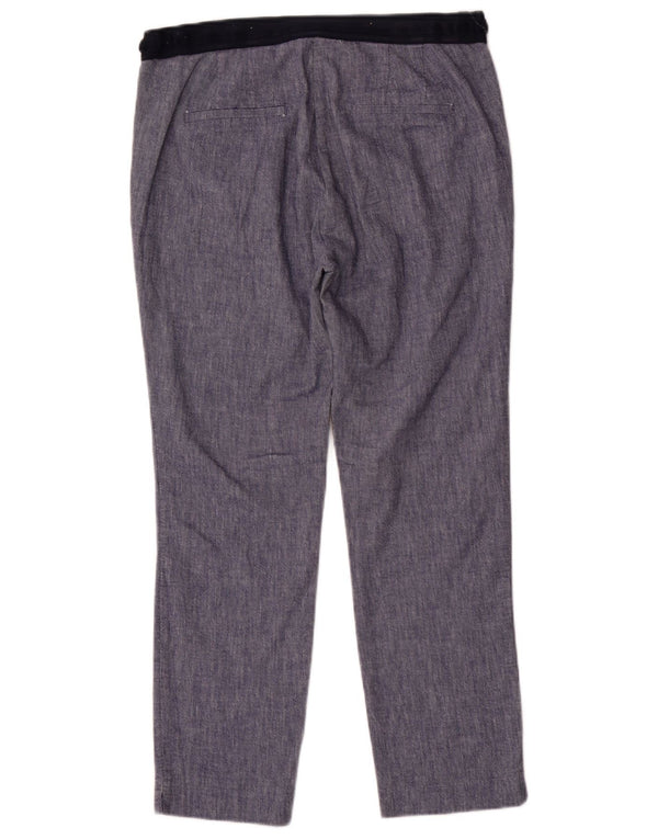 Zara Mujer Pantalón Chino Slim Fit Grande W32 L27 Algodón Azul Marino