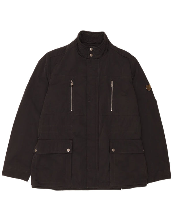 Hugo Boss Chaqueta utilitaria para hombre IT 50 Poliéster negro grande