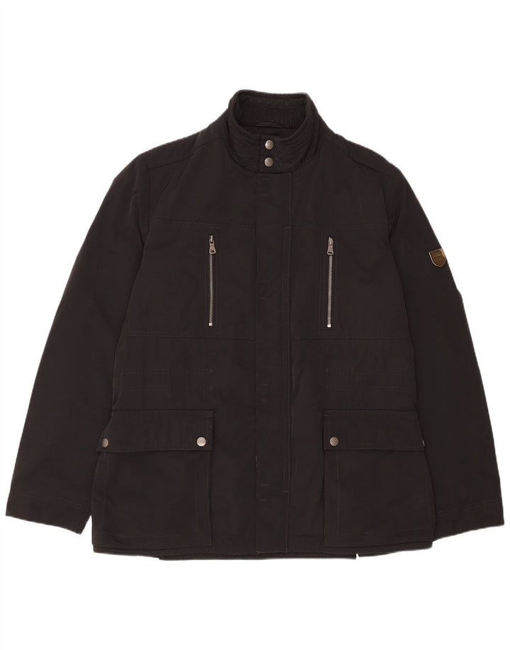 Hugo Boss Chaqueta utilitaria para hombre IT 50 Poliéster negro grande