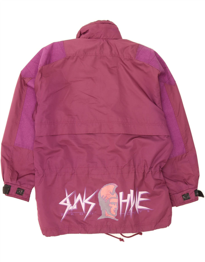 VINTAGE Mens Graphic Windbreaker Coat UK 38 Medium Pink Vintage Vintage and Second-Hand Vintage from Messina Hembry 