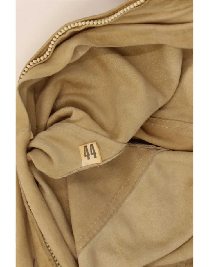Chaqueta de ante vintage para mujer IT 44 Beige medio