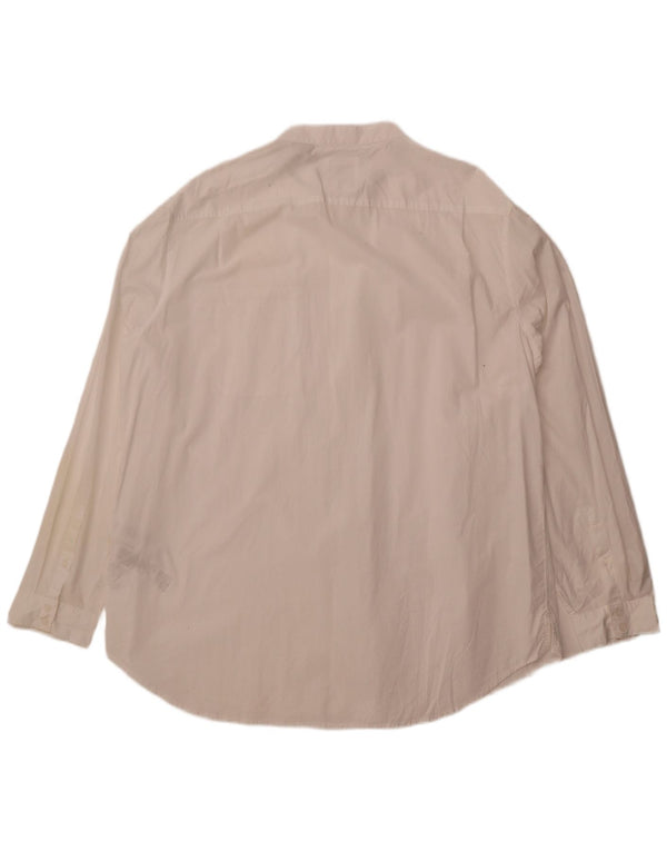 Armani Exchange Camisa holgada para hombre 2XL Algodón blanco