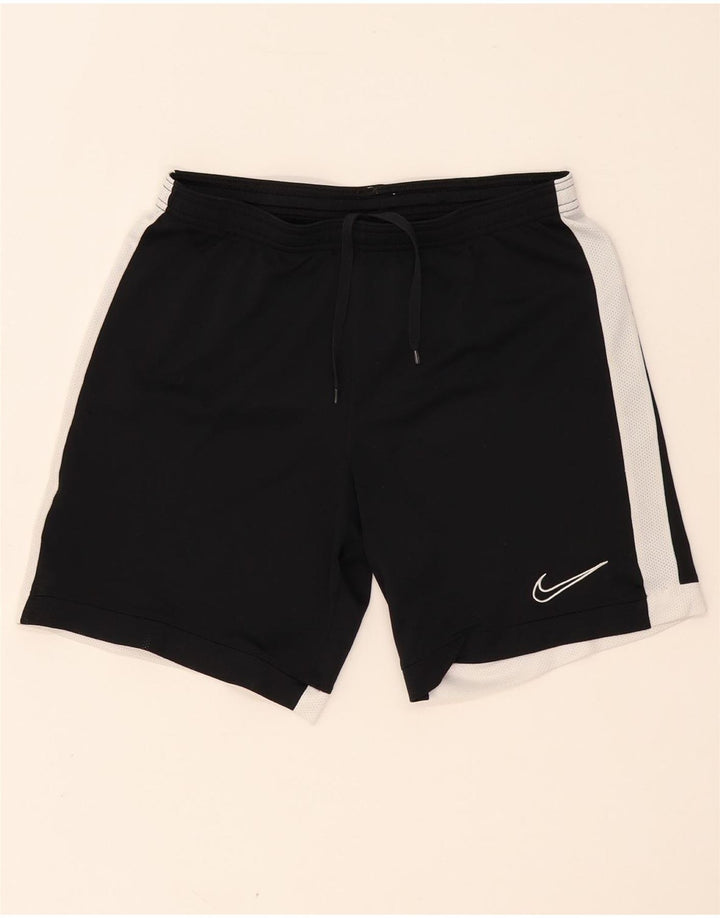 NIKE Pantalón corto deportivo Dri Fit para hombre Poliéster color block mediano negro