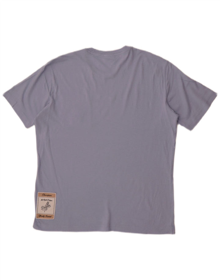 Champion Camiseta de Los Angeles Dodgers para hombre, color azul medio