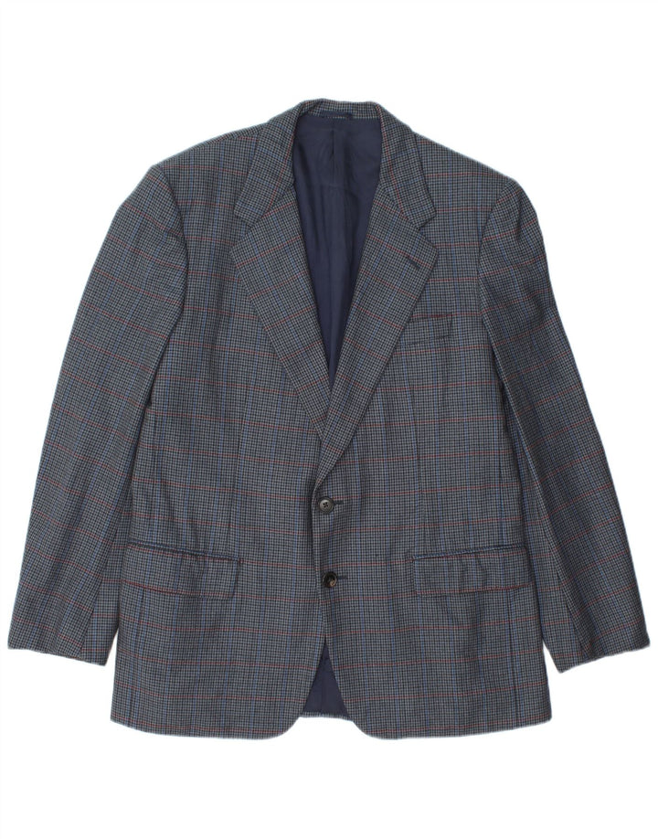 Chaqueta tipo blazer para hombre Burberrys IT 48 Lana de pata de gallo azul marino mediana