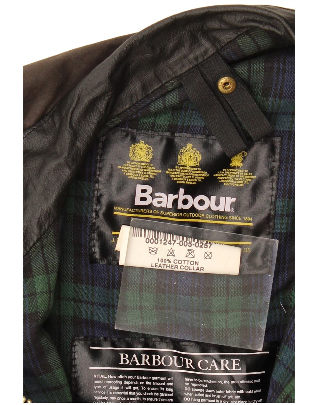 BARBOUR Chaqueta de algodón encerado para hombre Talla 38 Pequeña Algodón marrón