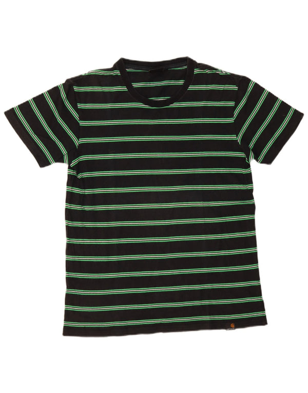 Carhartt Hombre Camiseta Top Medium Negro Rayas Algodón