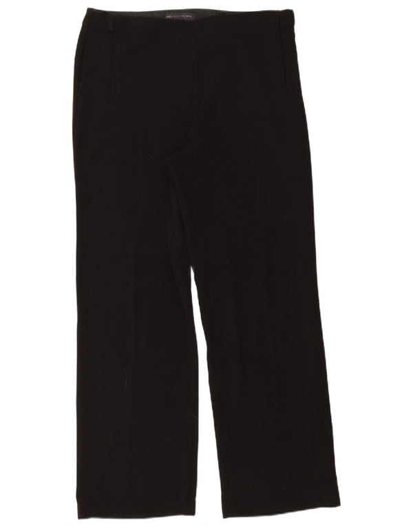 Marks & Spencer Pantalones casuales de pierna ancha para mujer UK 44 Large W32 L30 Negro