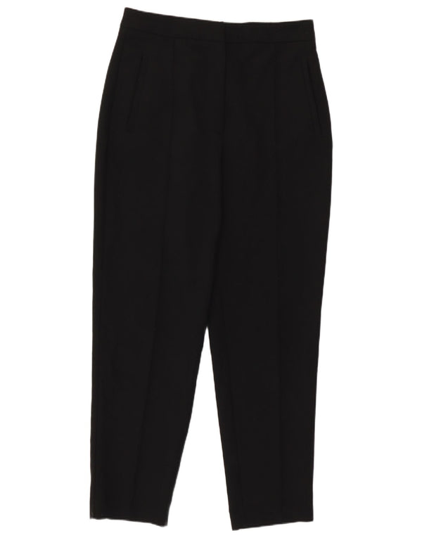 Zara Mujer Pantalones Cortos Tapered Medium W28 L23 Poliéster Negro