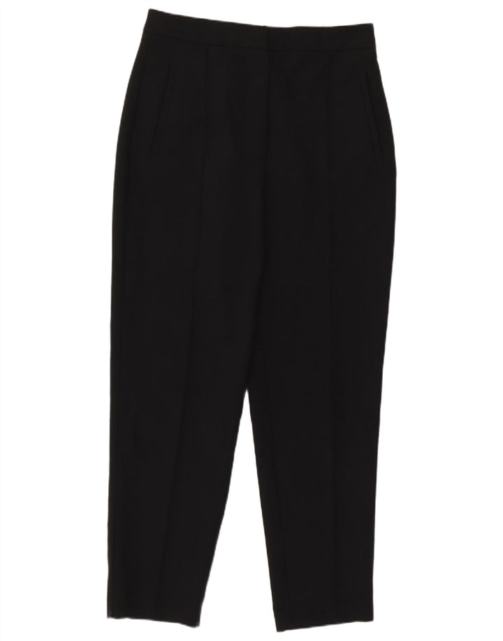 Zara Mujer Pantalones Cortos Tapered Medium W28 L23 Poliéster Negro