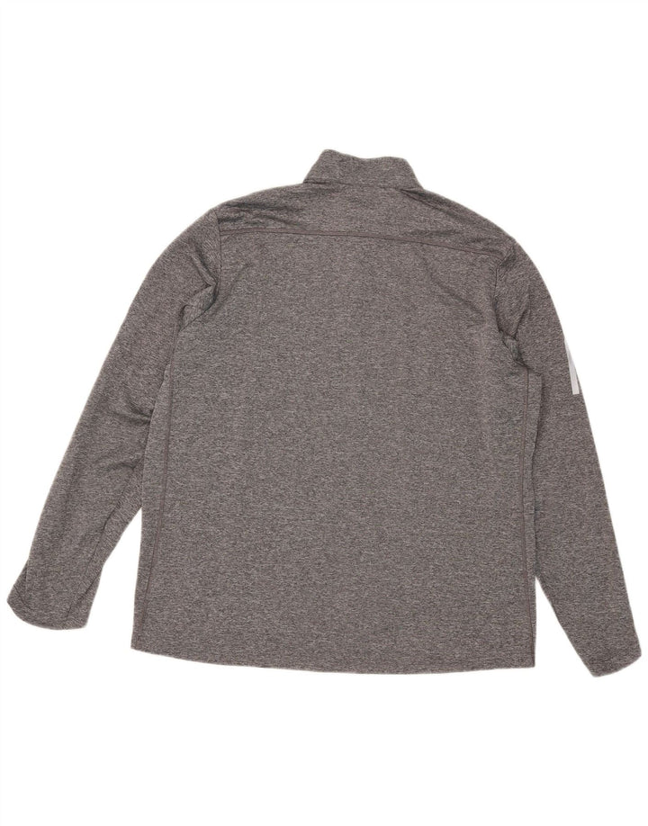 Adidas Hombre Aeroready Zip Neck Jersey Chándal Top XL Gris Moteado