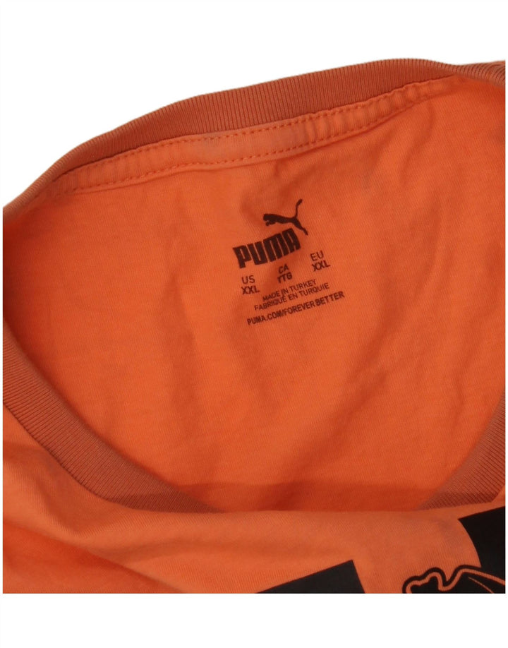 Puma Mens Valencia Graphic Camiseta Top 2XL Naranja